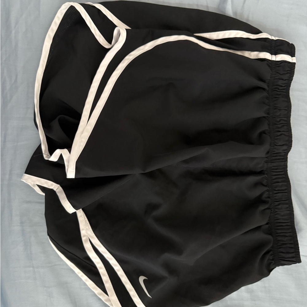 Nike Women's Athletic Shorts in Black with White Trim